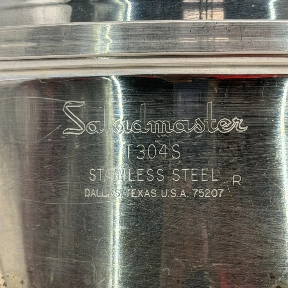 Vintage Saladmaster T304S Stainless Steel Sauce Pan Pot 1.5 Qt w/ Vapor Vent Lid